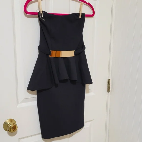 DGNY Black Strapless Dress - Picture 3 of 6